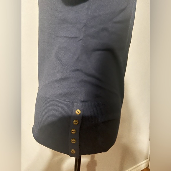 DG2 Deep Navu Blue Turtle Neck w/ Buttons on Waist and Wrists!! - Picture 6 of 11